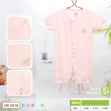 Body sơ sinh cộc tay sợi tre Uala & Rogo UR3018